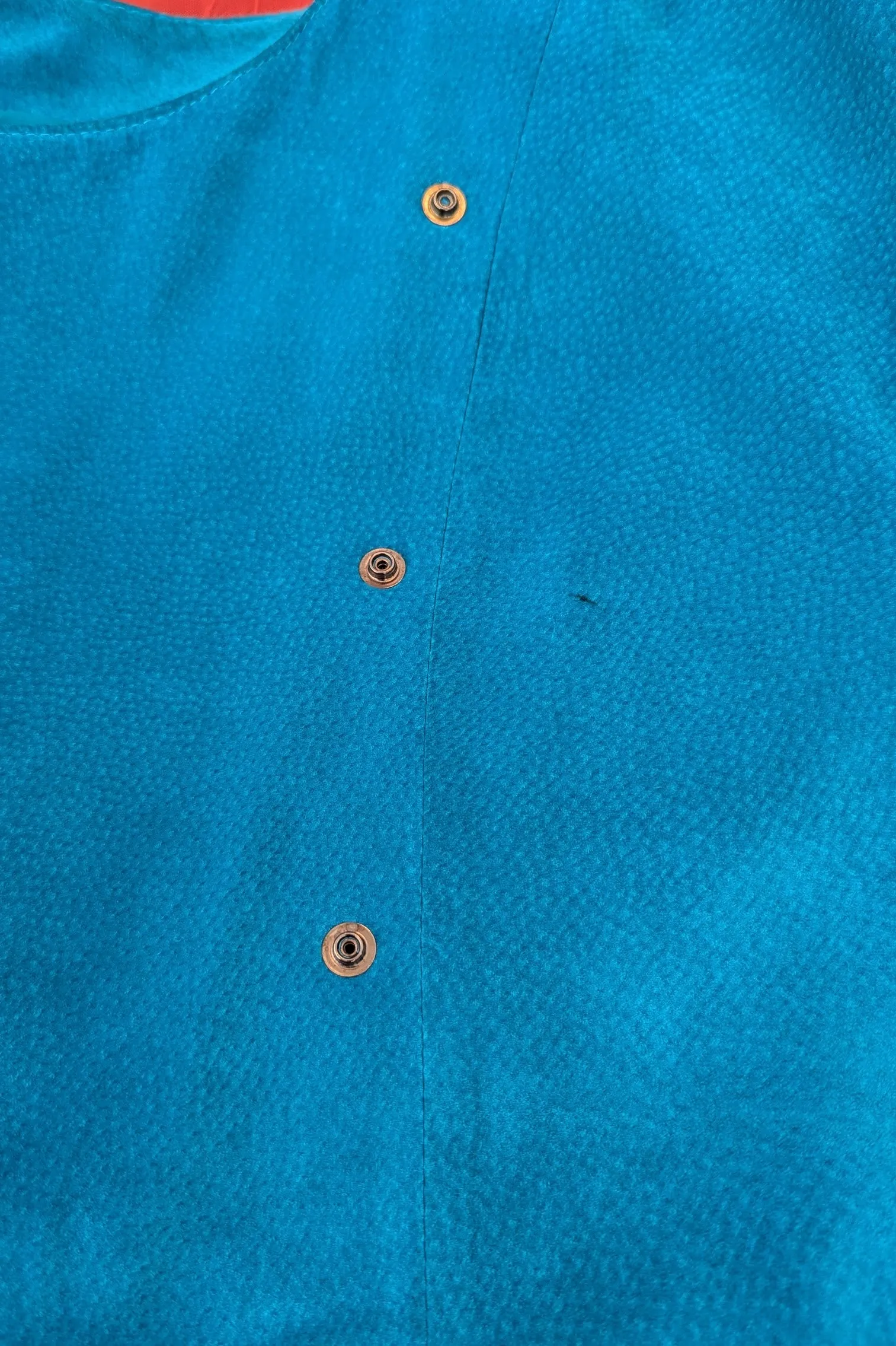 1980's Turquoise Cropped Suede Jacket