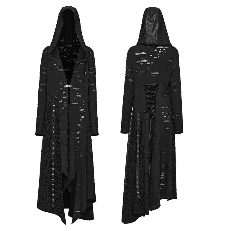 Asymmetric  hooded cardigan jacket