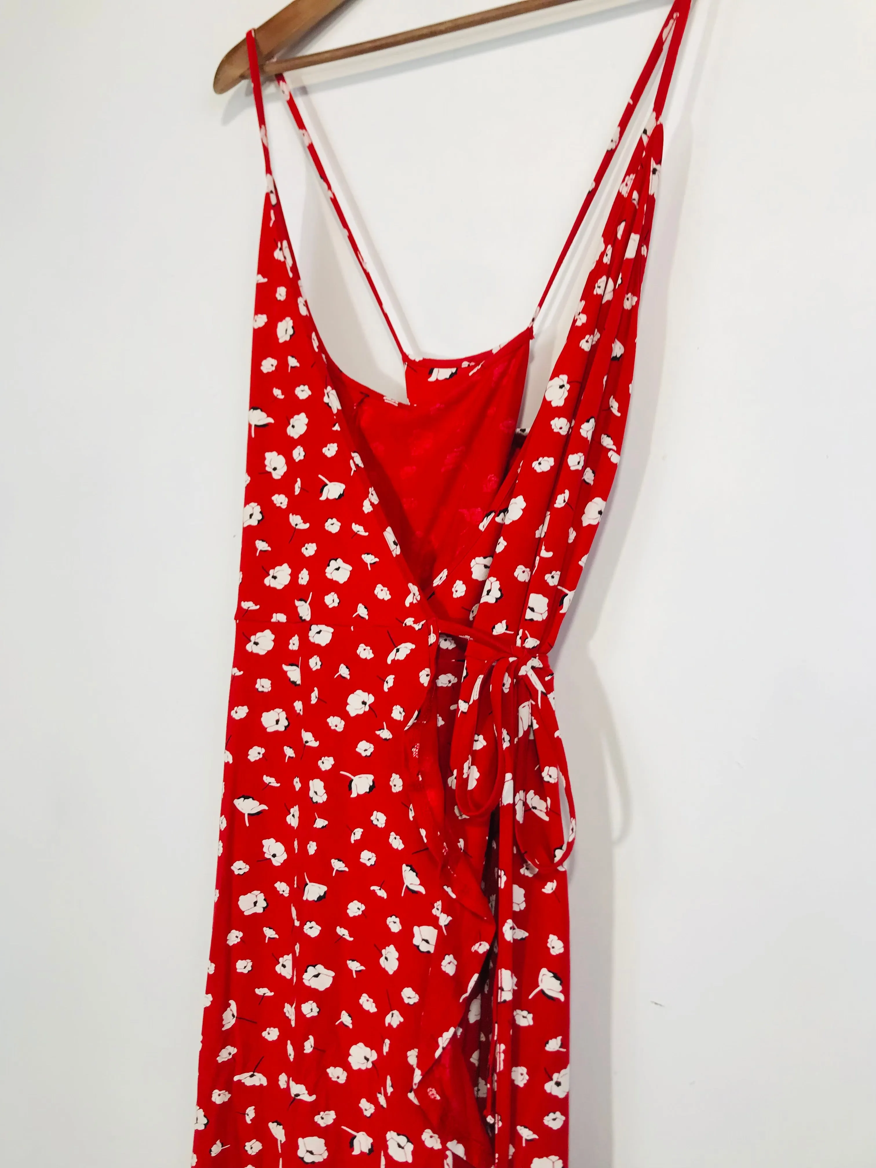 Baukjen Women's Floral Wrap Dress | UK12 | Red