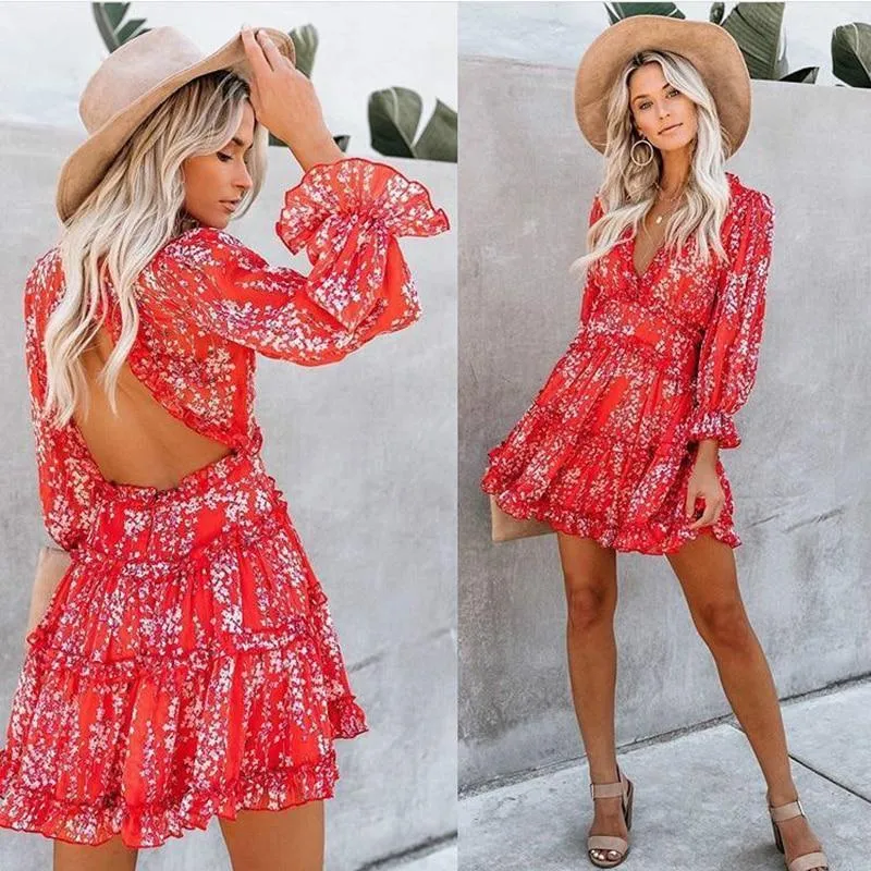 Bohemian Dress - Backless Lantern