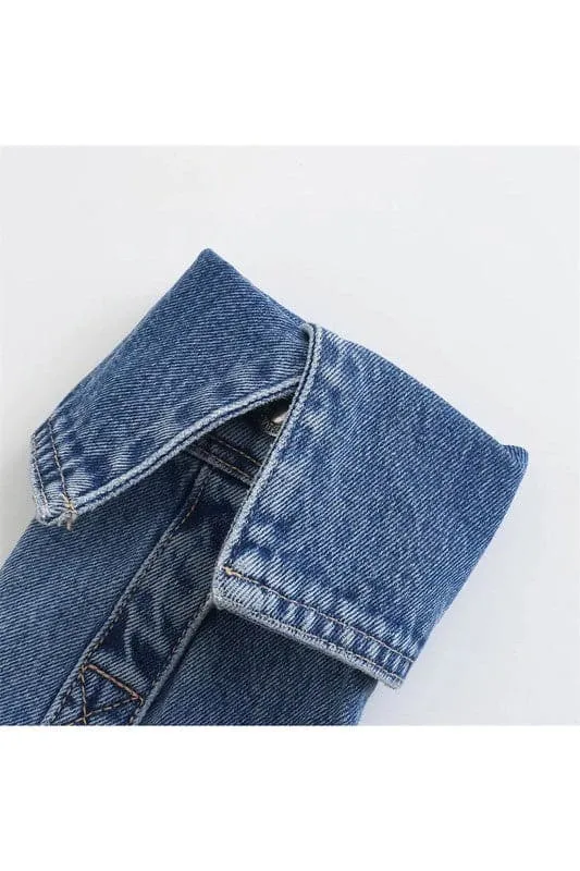 CY989 Denim Cropped Jacket