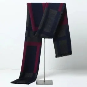 Designer Men's Cashmere Plaid Scarf