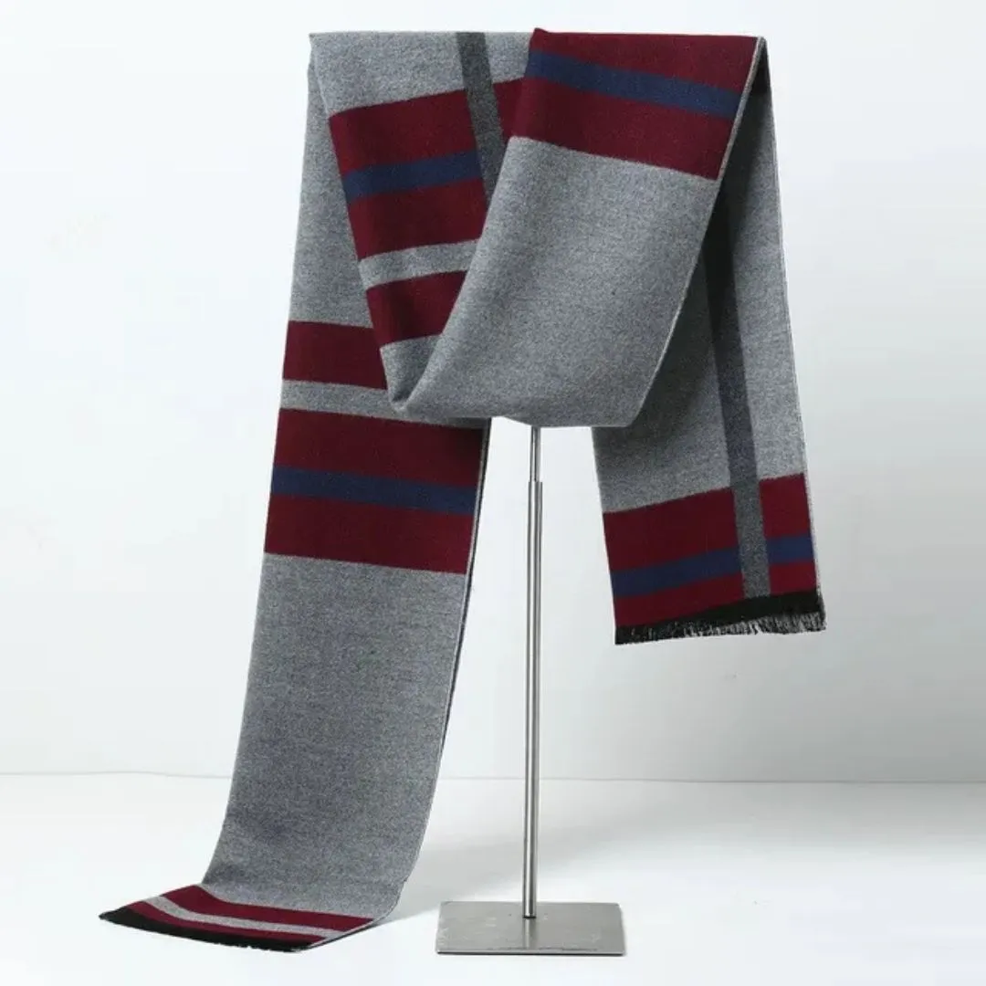 Designer Men's Cashmere Plaid Scarf