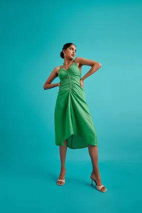 Front Ruched Slip Dress