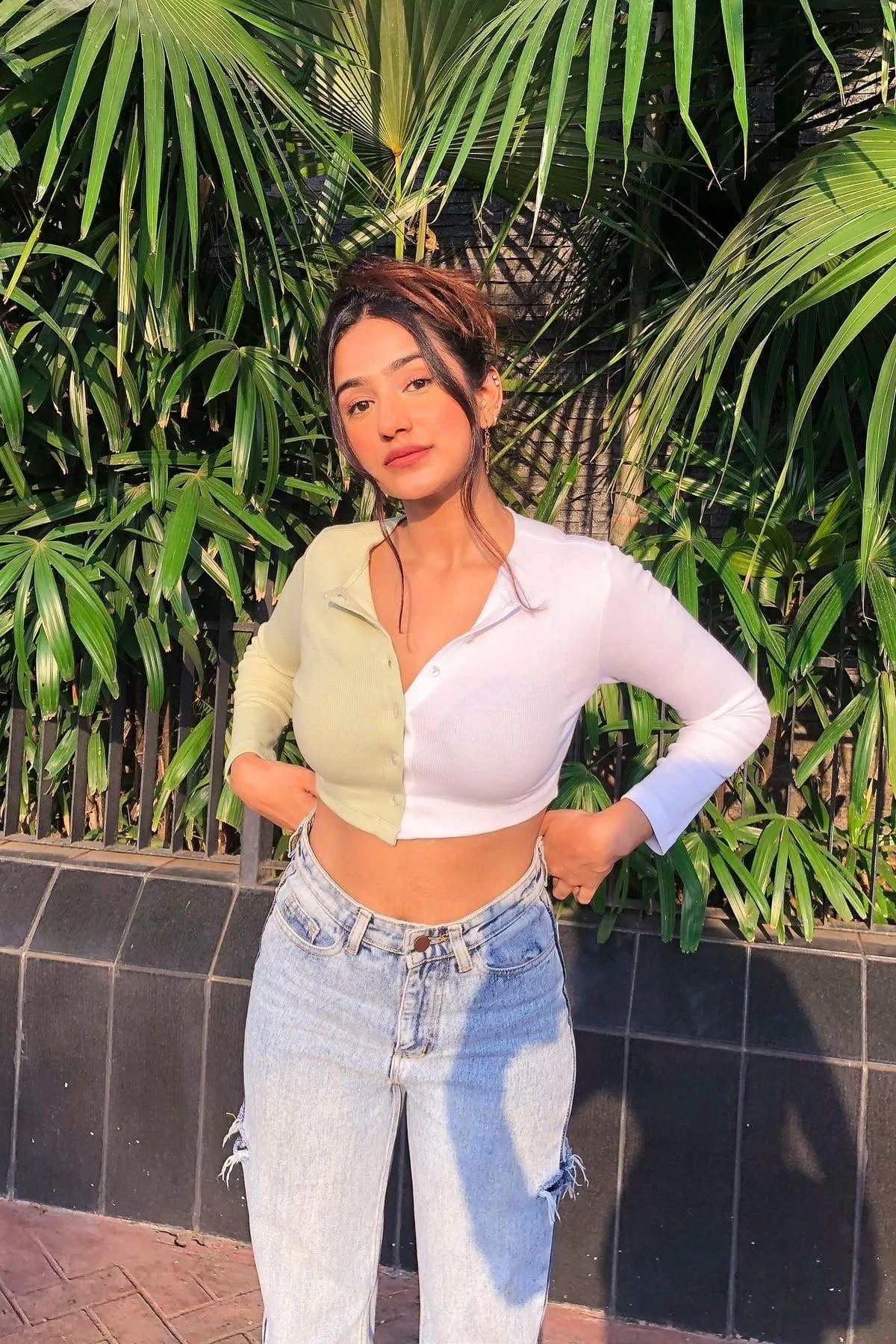 Green Two Tone Top