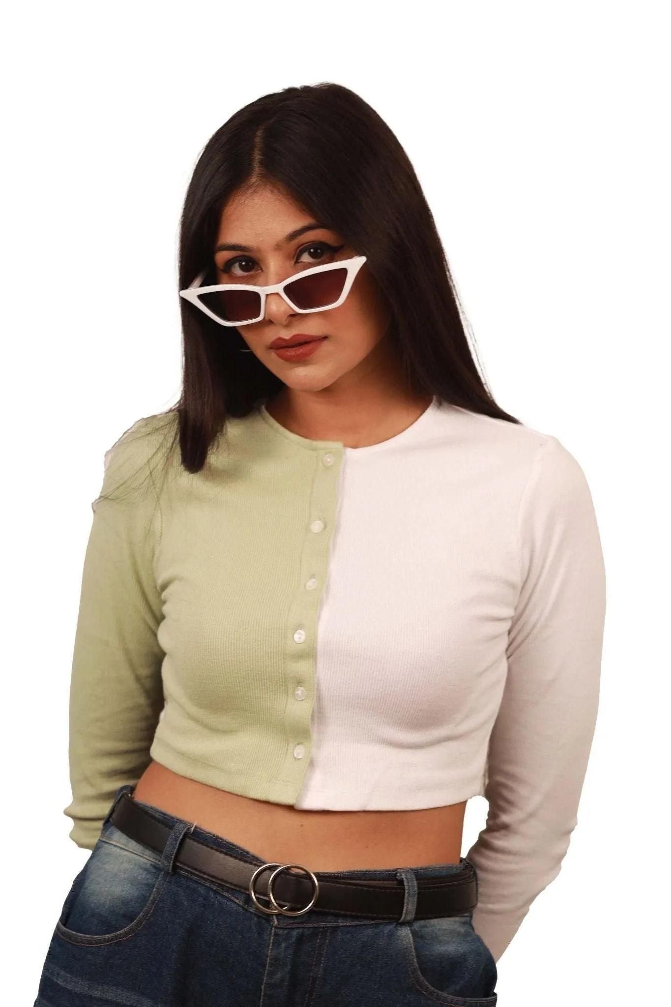 Green Two Tone Top
