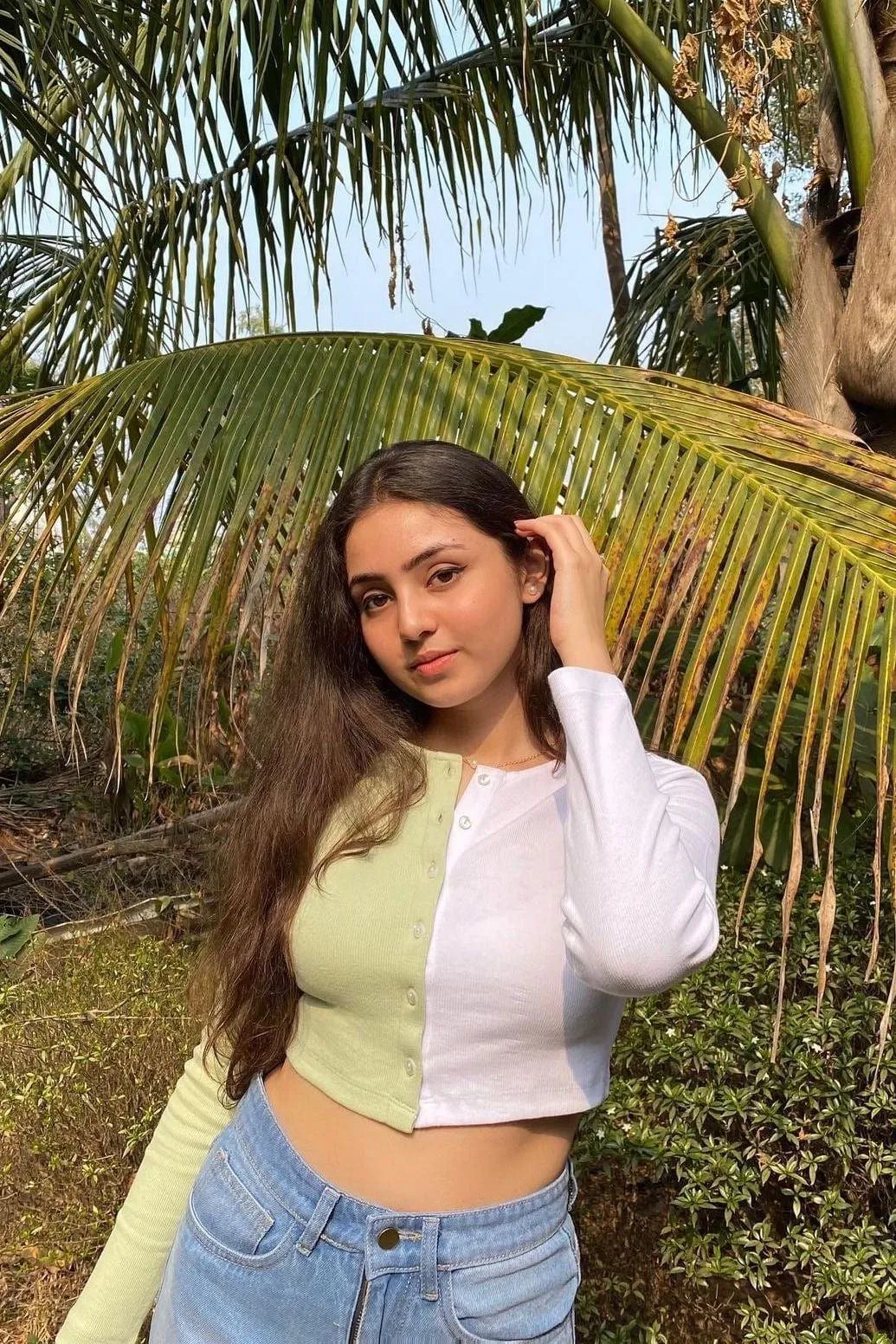 Green Two Tone Top