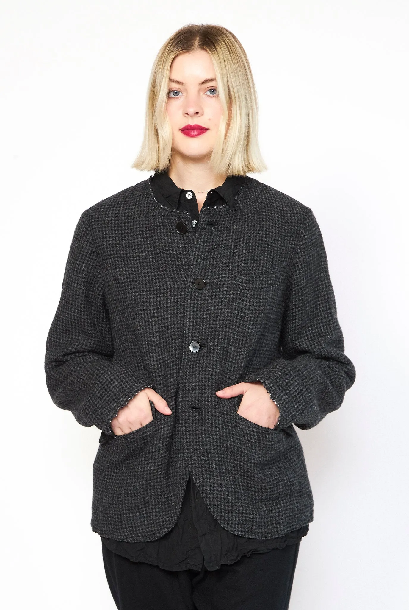 PAS DE CALAIS Wool Houndstooth Jacket