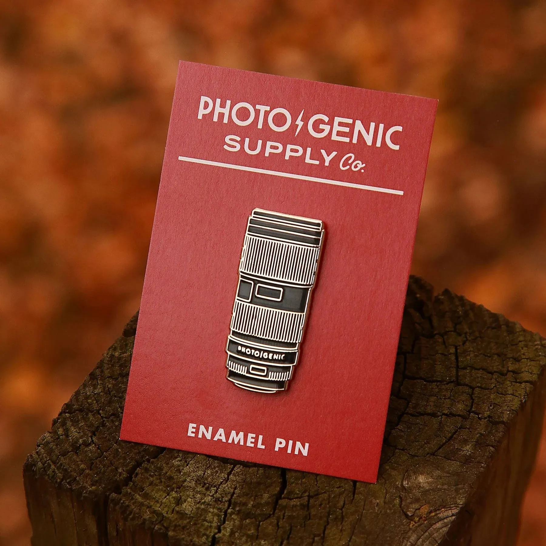 Photogenic Supply Co. Enamel Pin - Telephoto (Silver)