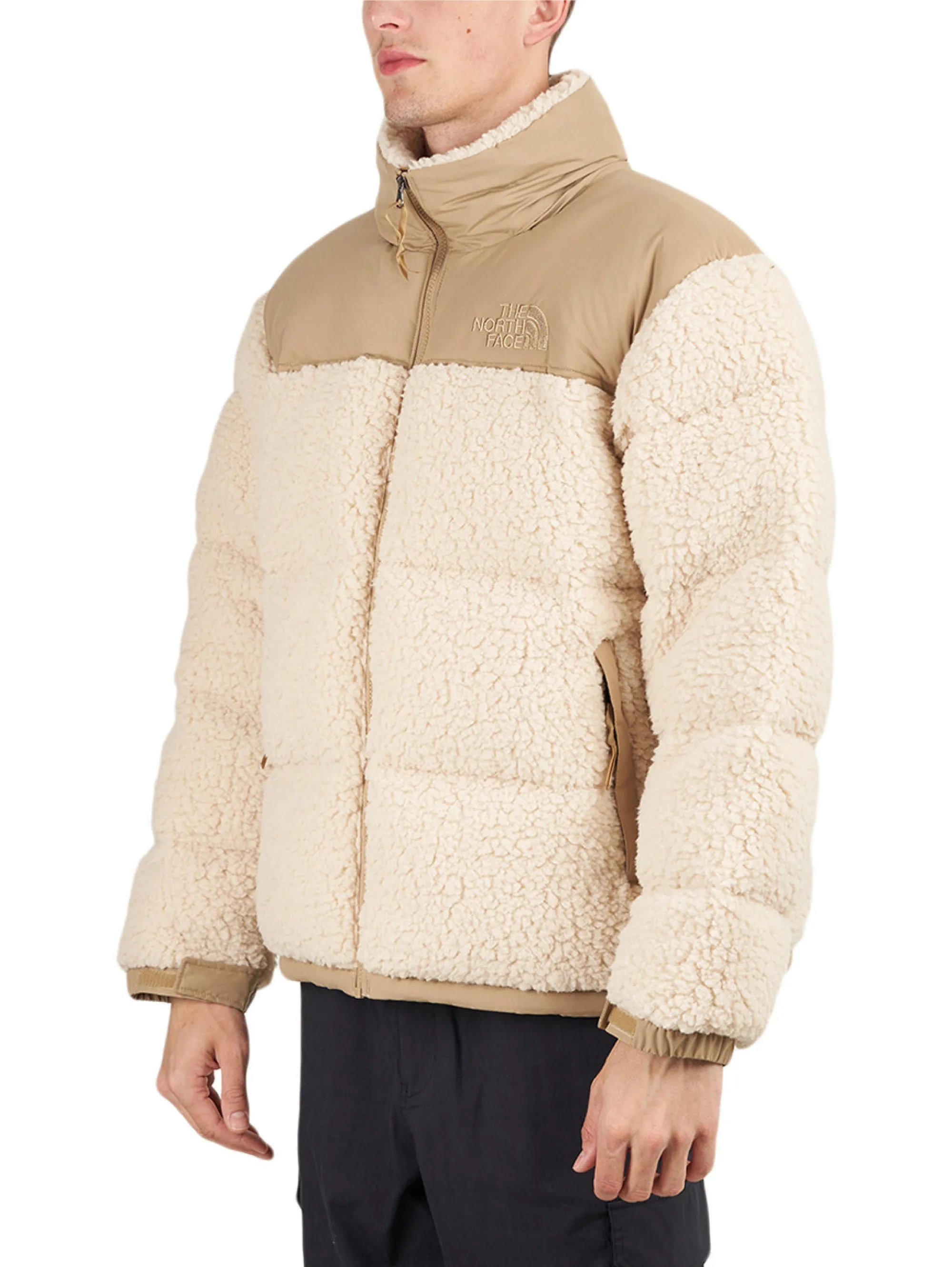 Piumino in Tessuto Sherpa Beige