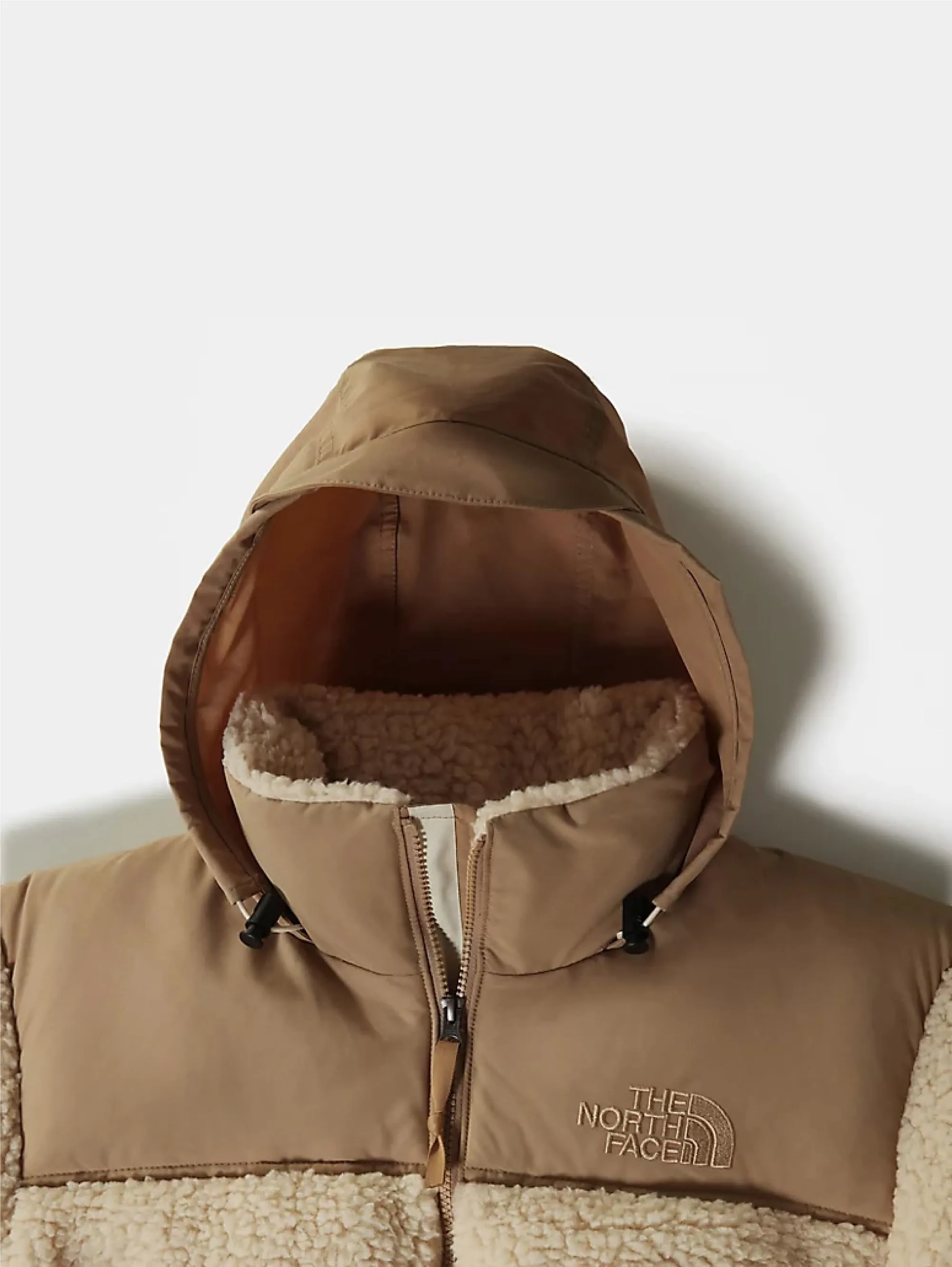 Piumino in Tessuto Sherpa Beige