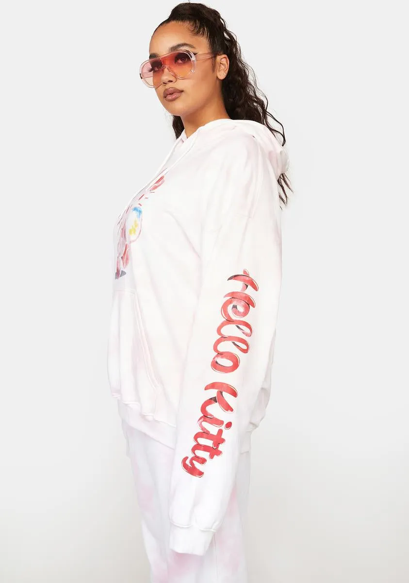 Plus Hello Kitty Bubble Tie Dye Hoodie