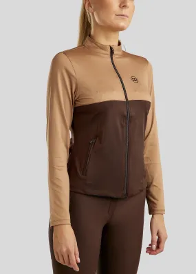 REBEL Block Colored Full Zip Jacket - Latte