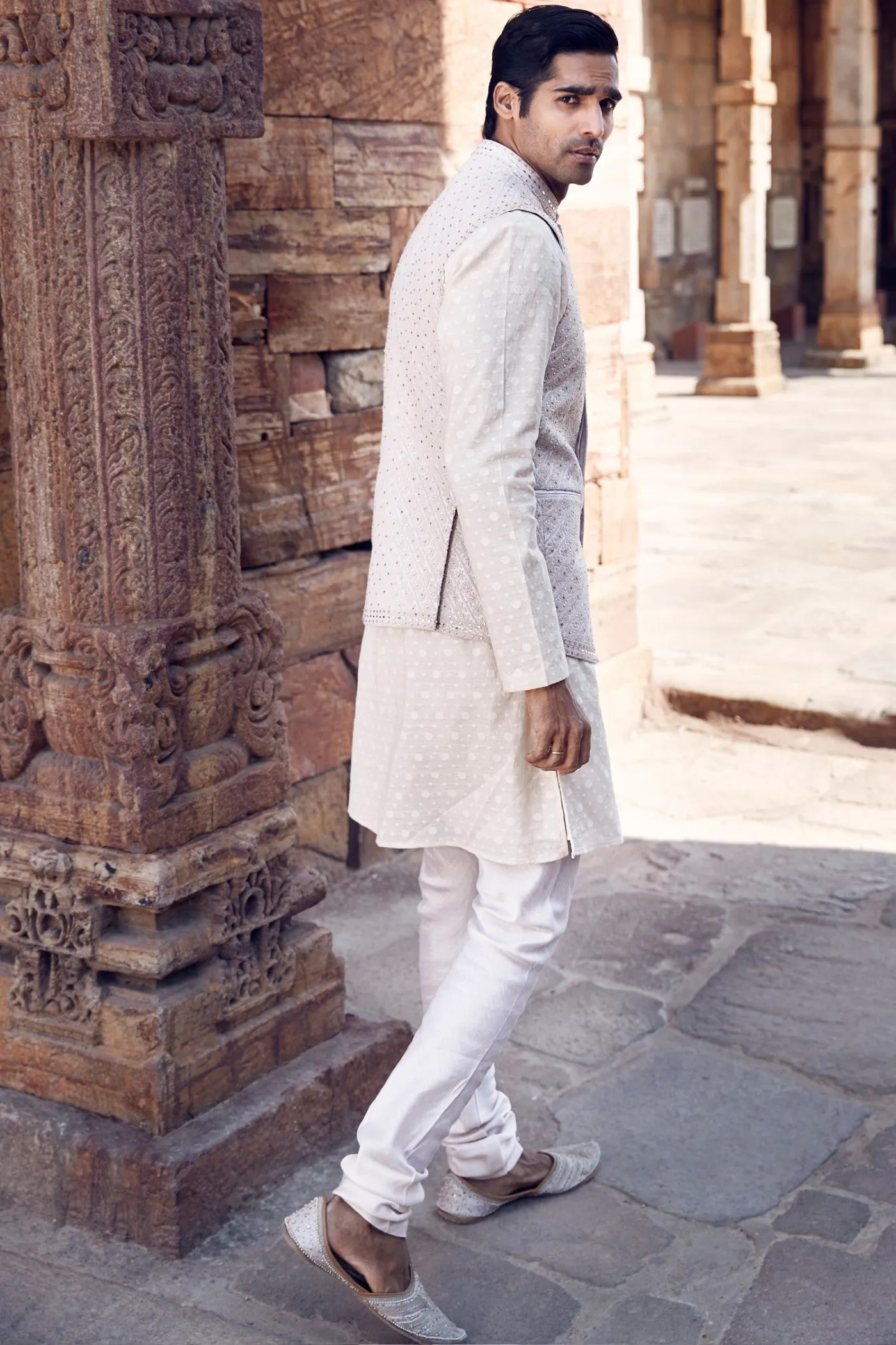 The Nayab Dandy Jacket with a Saada Kurta